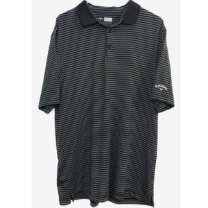 Callaway golf polo black white stripes Large